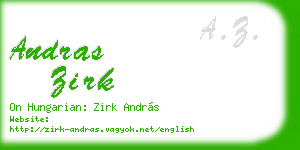 andras zirk business card
